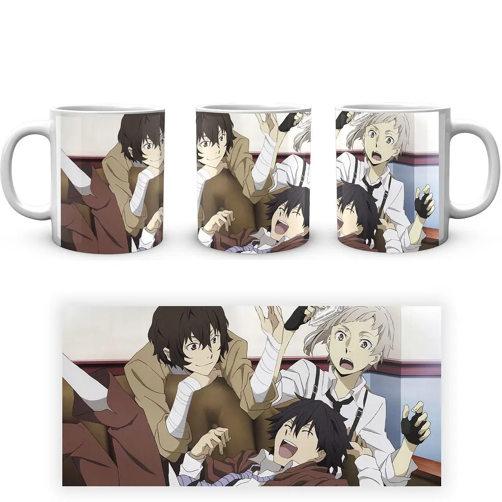 Кружка GeekLand Bungou Stray Dogs Проза Бродячих Псов Дазай Ацуши Рампо BSD 16 330 мл белая - фото 4