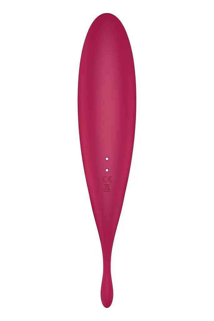 Вакуумный стимулятор клитора с вибрацией Satisfyer Twirling Pro+ красный - фото 5
