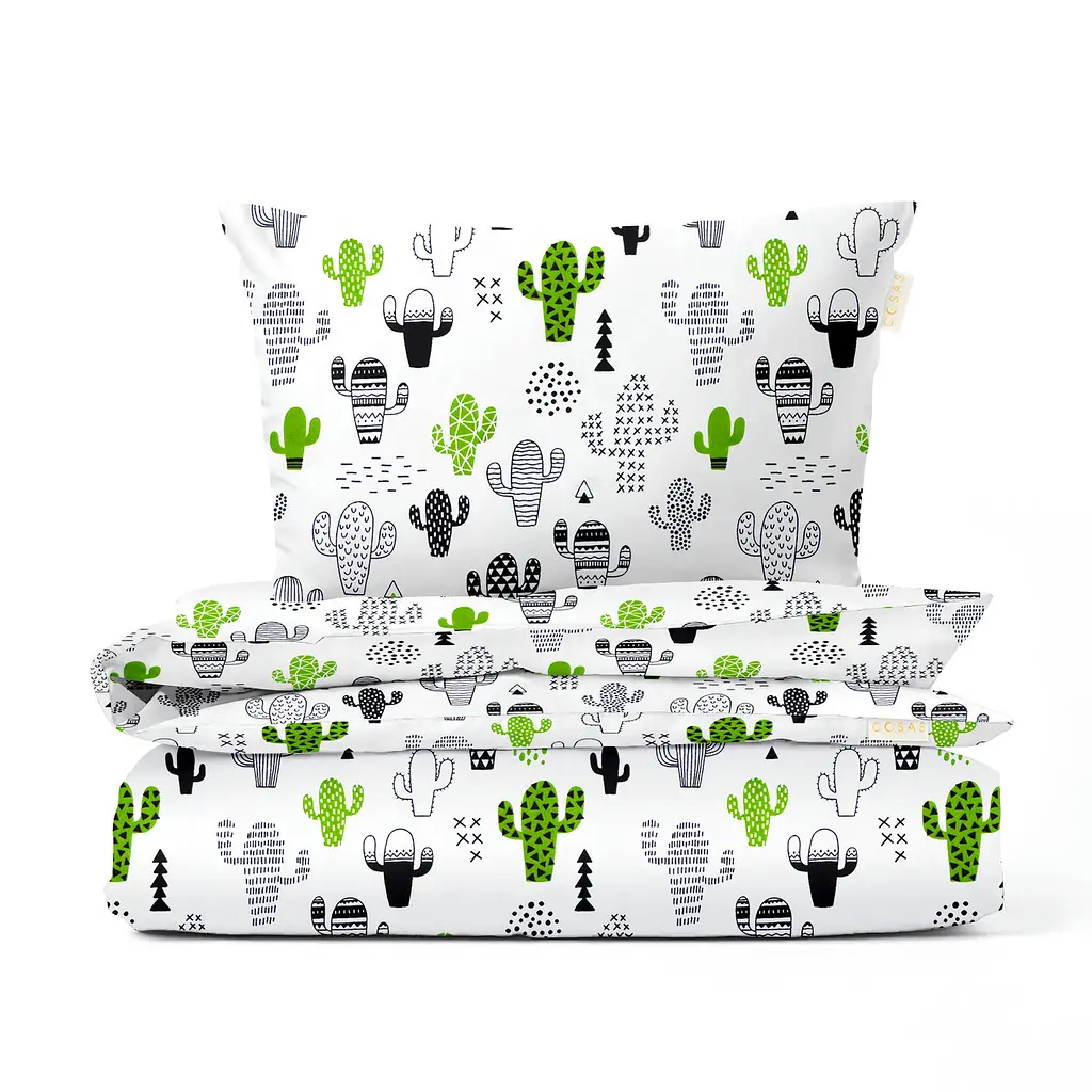 Дитяча постіль Cosas Cactus без простирадла 110х140 см (CactusGrayGreen_140_2)