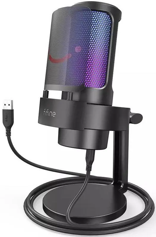 Мікрофон Fifine A8 RGB Black (A8) - фото 2