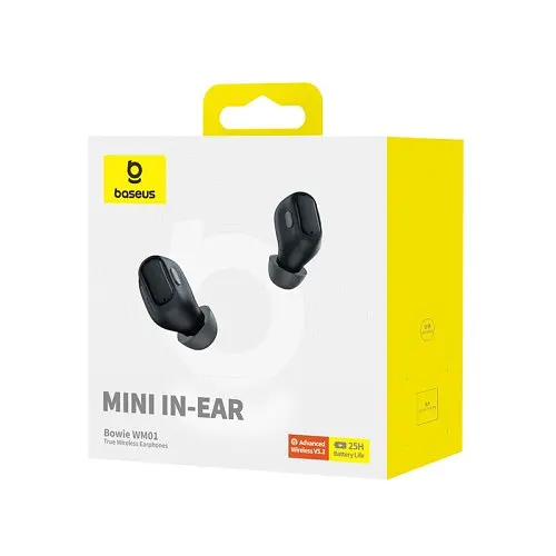 Наушники беспроводные Baseus Bowie WM01 True Wireless Earphones NGTW370001 черные - фото 6