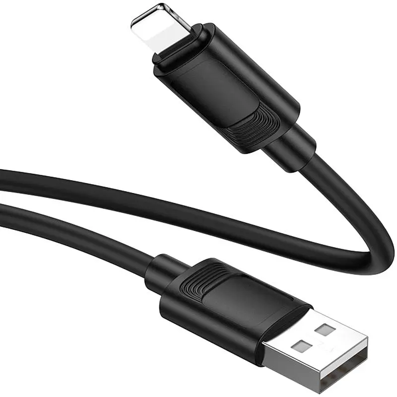 Дата кабель Hoco X122 Benefit USB to Lightning 2.4A (1m) Black - фото 3