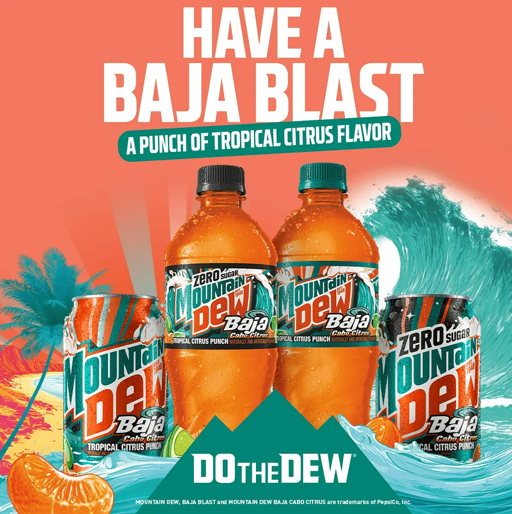 Газований напій Mountain Dew Baja Blast Cabo Citrus 355 мл - фото 3