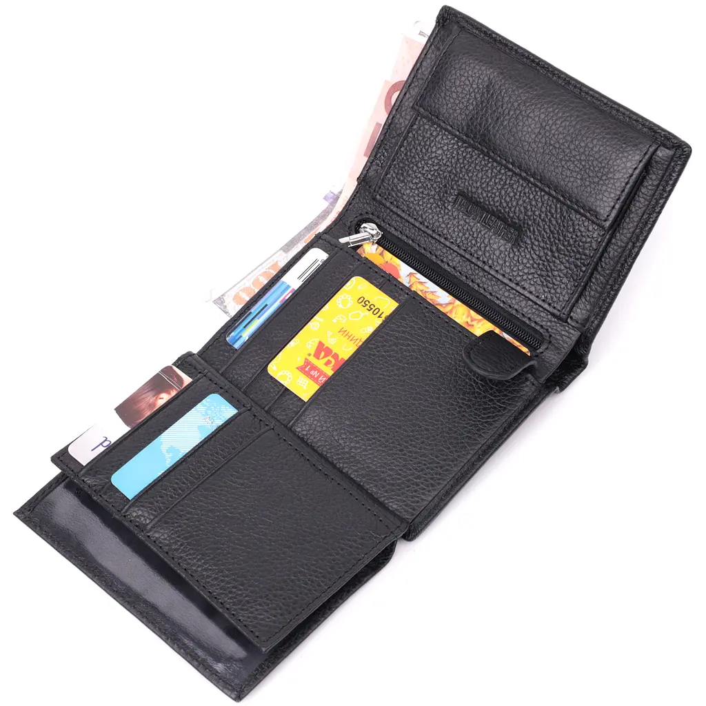 Кожаный мужской кошелек ST Leather 9,3х12х2 см acs0028294 - фото 5