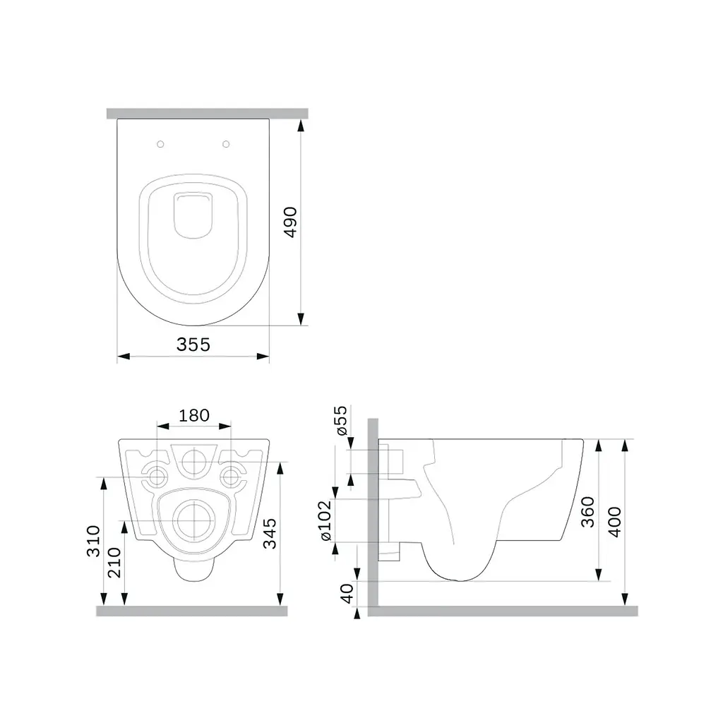 Унітаз підвісний AM.PM Func AquaSpin Rimless з сидінням Soft Close дюропласт white CFA1902SC - фото 10