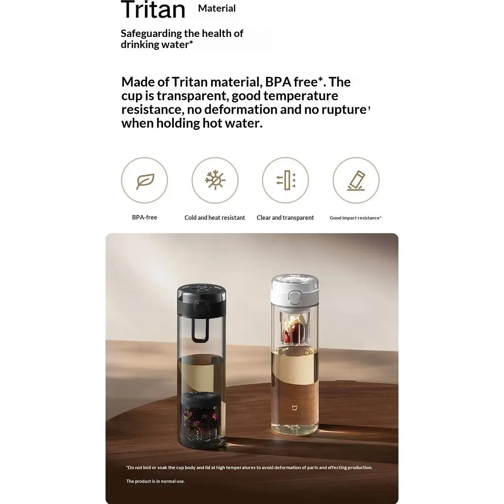 Пляшка для води MiJia Magnetic Tea Storage Cup Black (BHR089TCN) [169615] - фото 9