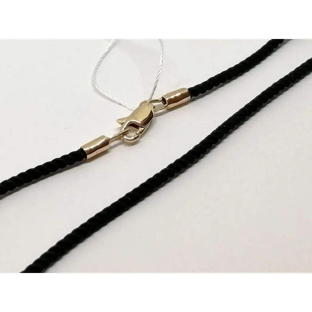 Ювелирный шелковый шнурок Империя золота с золотыми вставками. ПК100.1И 40 - фото 3