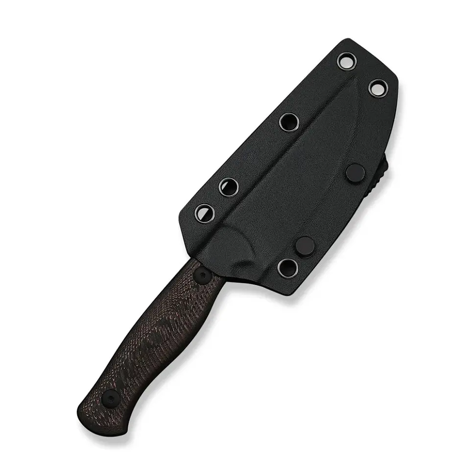 Ніж фіксований туристичний Weknife Notchline, (8.7 см) CPM S35VN /Carbon Fiber мідний з чохлом - фото 9