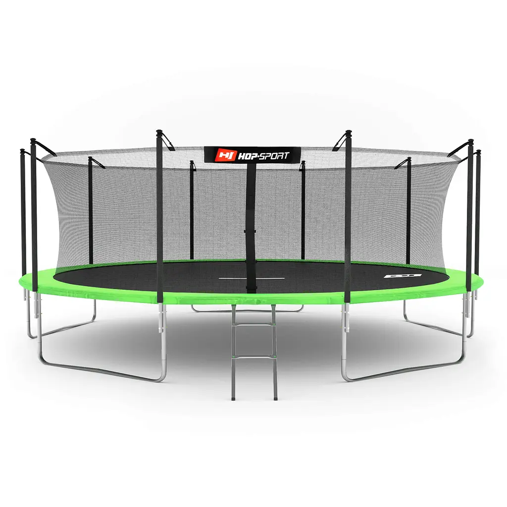 Батут Hop-Sport 14ft (427см) зелений із внутрішньою сіткою - фото 3