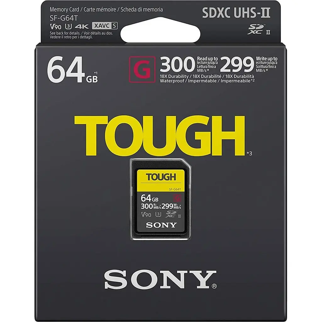 Карта пам'яті Sony SDXC Tough G 64GB UHS-II U3 V90 R300/W299Mb/s (SF64TG) [100453] - фото 3
