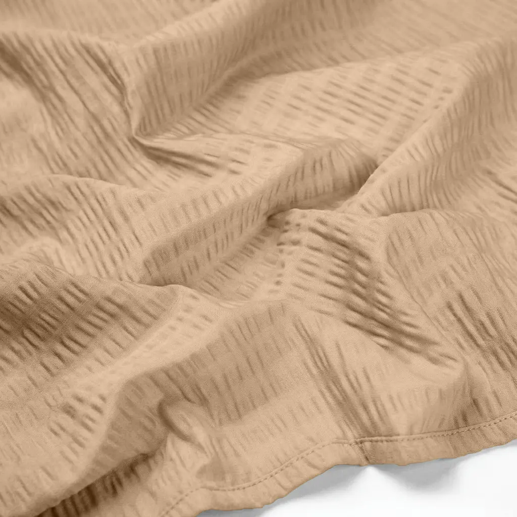 Простирадло на резинці з текстурованої бавовни 200х220х30 WARM SAND COSAS (2200000066077) - фото 4