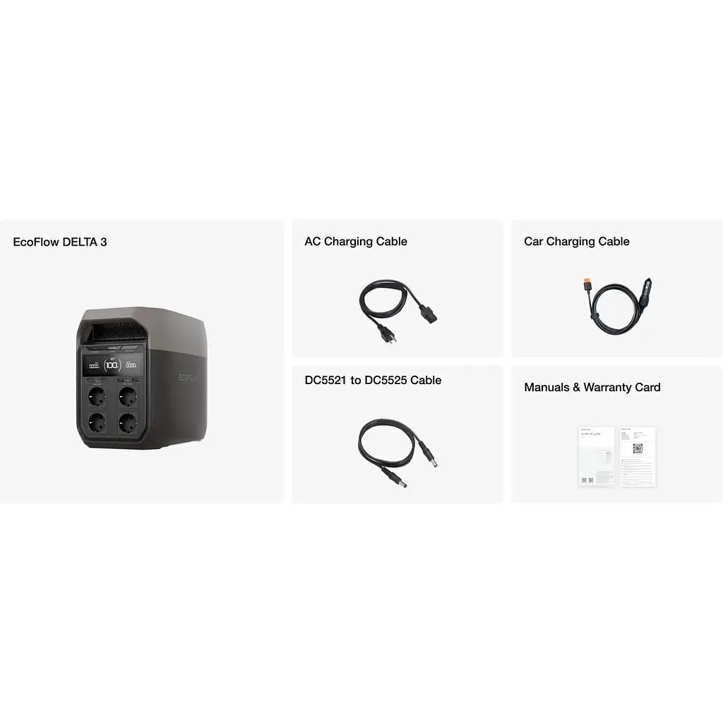 Зарядна станція EcoFlow DELTA 3 / 1800 Вт / 1024 Вт/ч / LiFePO4 (EFDELTA3-EU) UA - фото 5