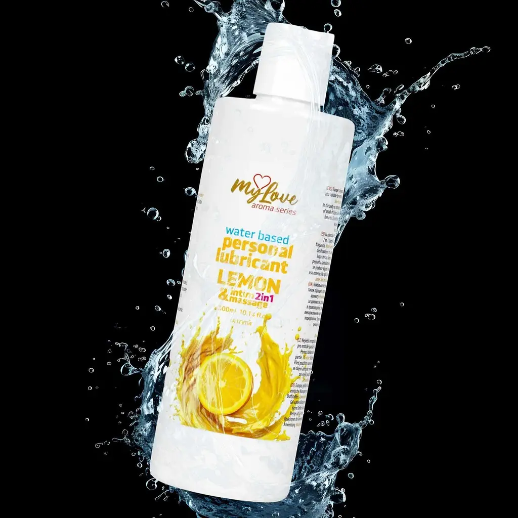 Лубрикант MyLove Aroma Series IntimMassage 2in1 Lemon, 300 мл - фото 3