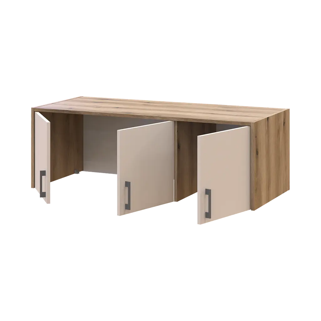 Шафа для одягу Doros Ронді з антресолей і дзеркалом Дуб Артизан/Кашемір 3ДСП 121х52х236 (80737821) - фото 8