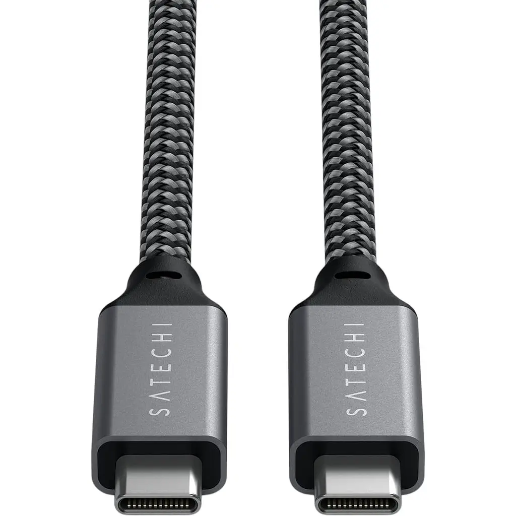 Кабель Satechi USB4 C to C Cable 100W Space Gray 0.25 м (ST-U4C25M) - фото 5