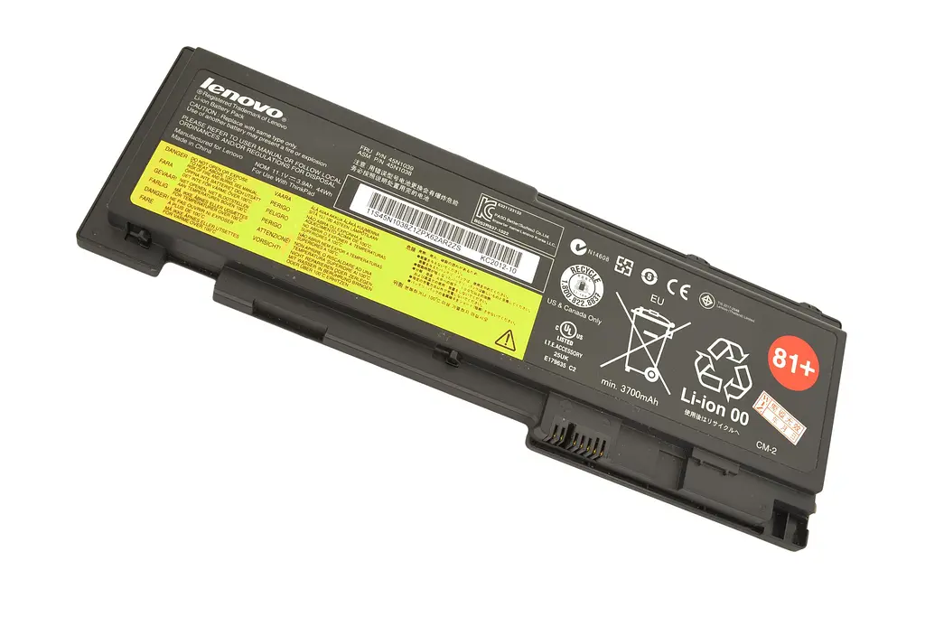 Акумулятор ноутбука Lenovo ThinkPad T420s/T430s 45N1143 (81+), 3900 mAh (44Wh), 6cell, 11.1V, Li-ion, - фото 2
