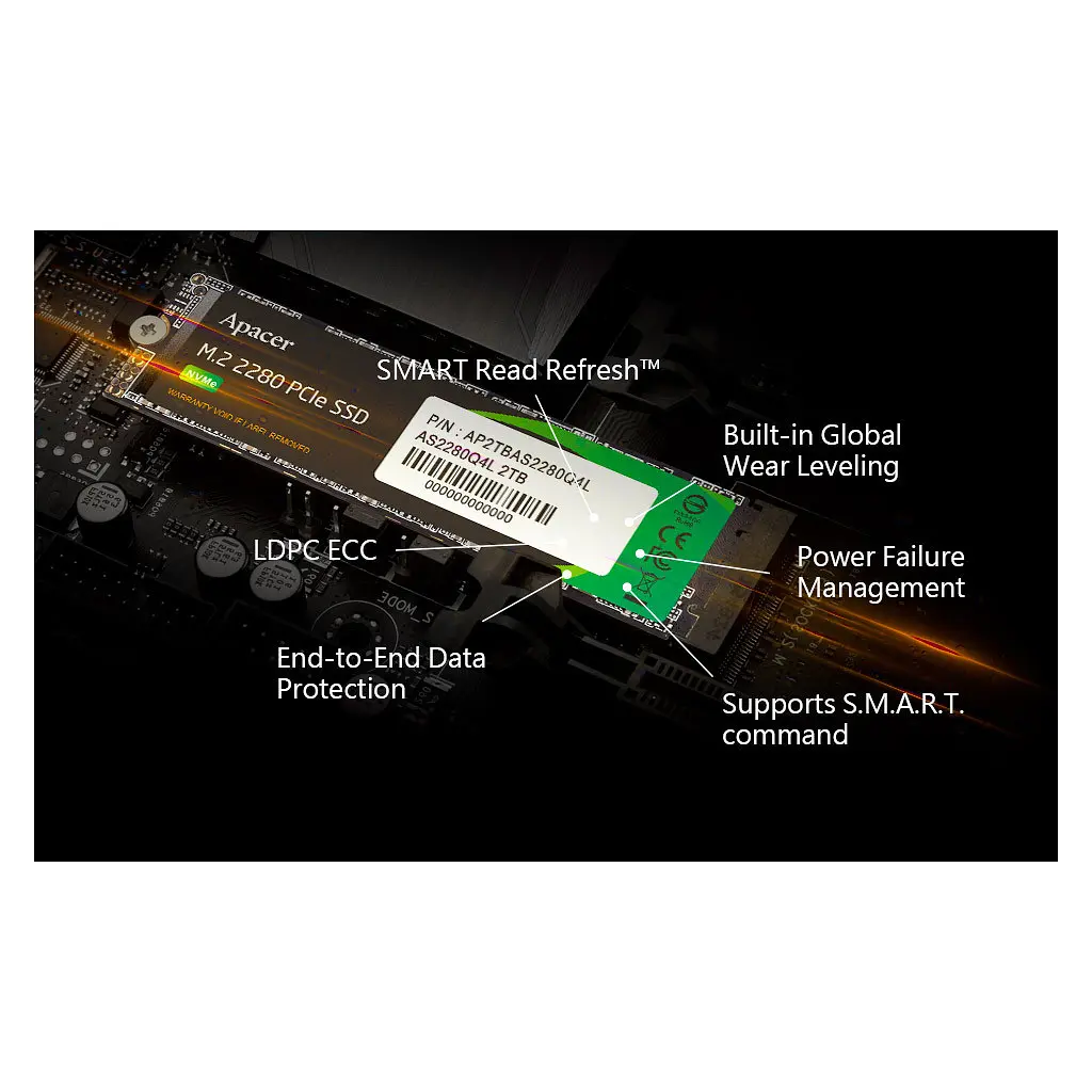 Накопичувач SSD M.2 2280 512GB Apacer (AP512GAS2280Q4X-1) - фото 5