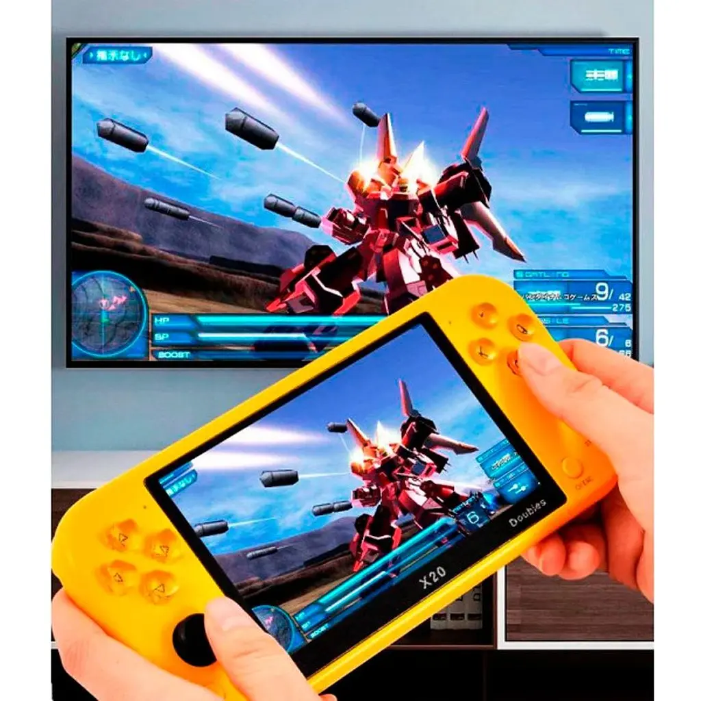 Ретро ігрова приставка Data Frog X20 Doubles 20000 в 1 Yellow [112455] - фото 5