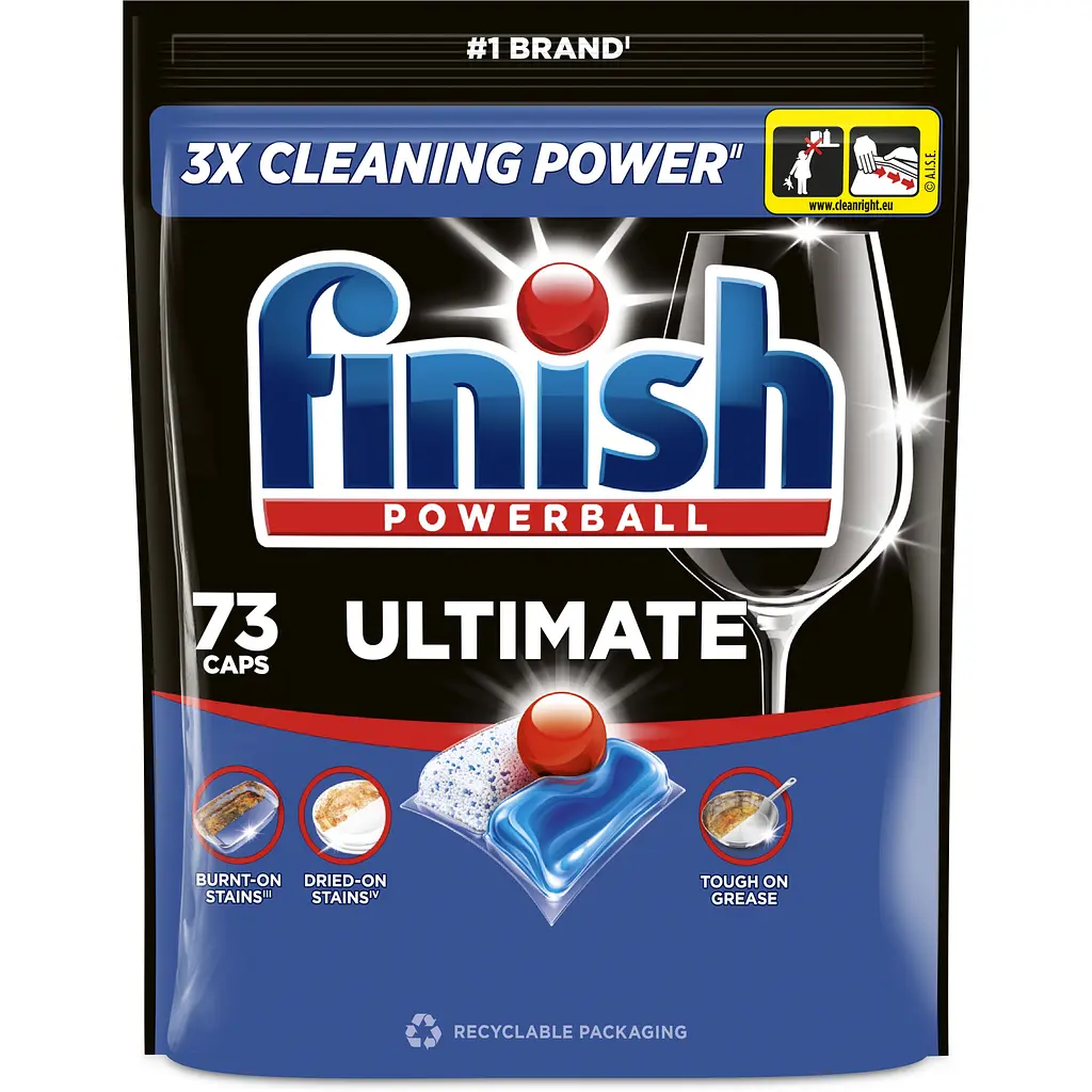 Засіб для миття посуду в посудомийних машинах Finish Ultimate 73 капсули