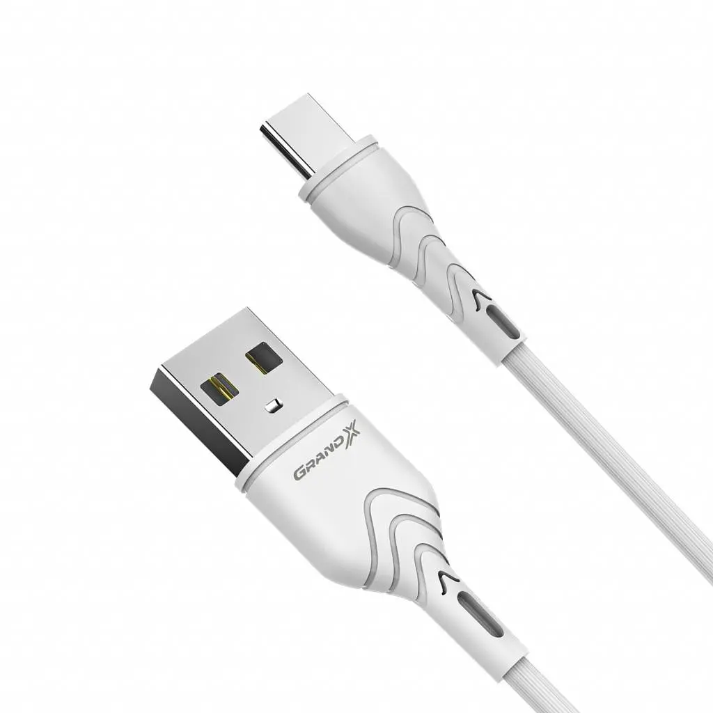Дата кабель USB 2.0 AM to USB-C 1.0m White Grand-X (PC-03W) - фото 3