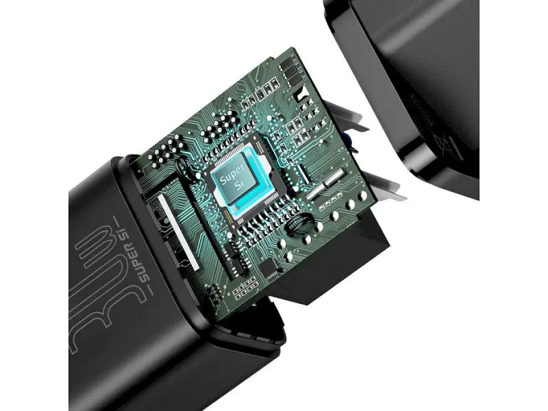 Мережевий зарядний пристрій BASEUS Super Si 30 W Black (CCSUP-J01) - фото 7