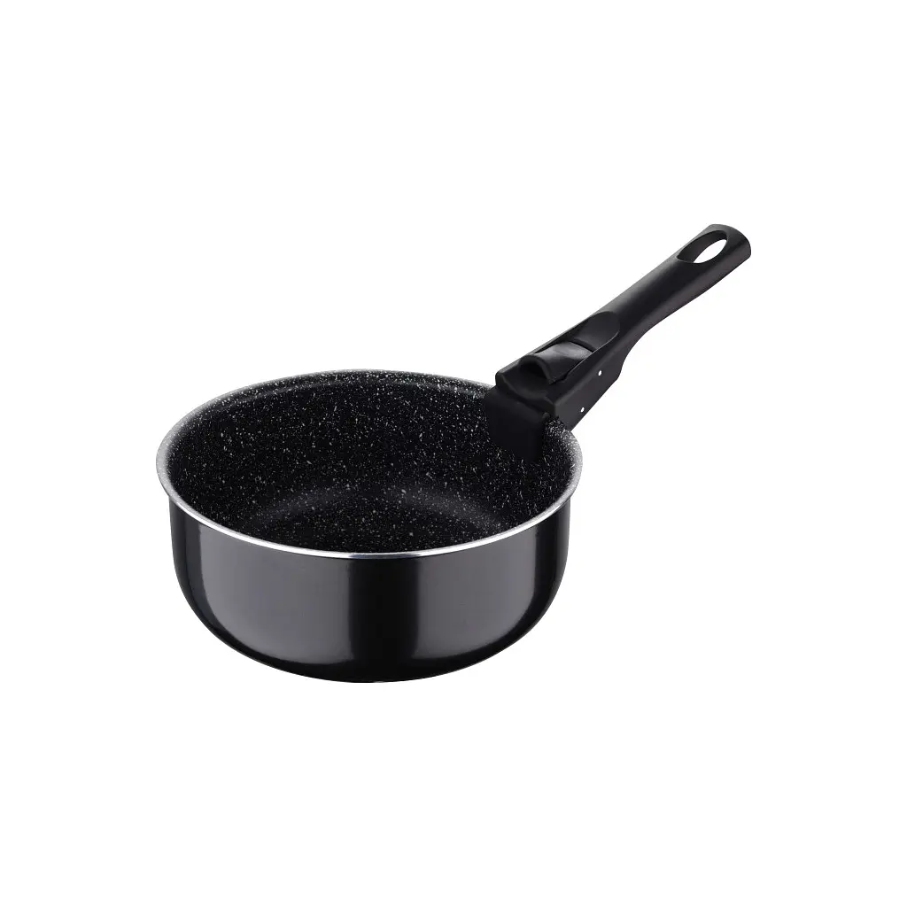 Ківш Bergner Click & cook black, набір зі знімною ручкою 16/18/20 см, 4 предмети (BG-31602-BK) - фото 2