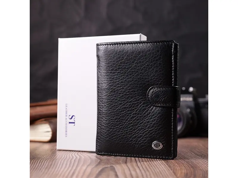 Чоловічий шкіряний гаманець ST Leather 10.5х14х2 см acs0028304 - фото 10