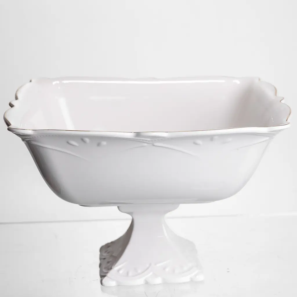 Ваза для фруктов на ножке фарфоровая Pearl 26,5*26,5 см Yiwu 120-YH-HG052
