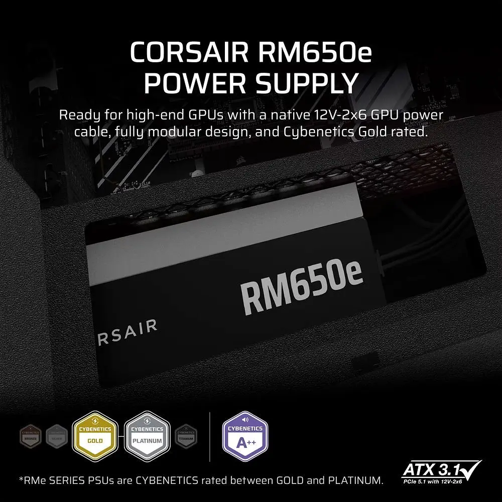 Блок живлення Corsair RM650e 650W (CP-9020302-EU) - фото 6