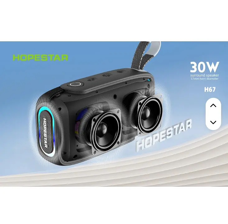 Портативна Bluetooth-колонка Hopestar H67 Чорний - фото 3