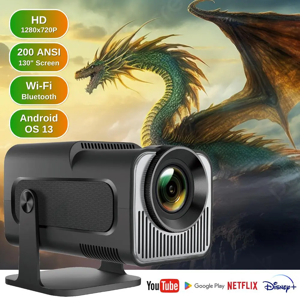 Проектор XON SmartView X-Pro Mini Full HD 1280х720Р, 4K, Wi-Fi, Android, 6800Lm (XVPU1207AB 3565) Чорний - фото 5
