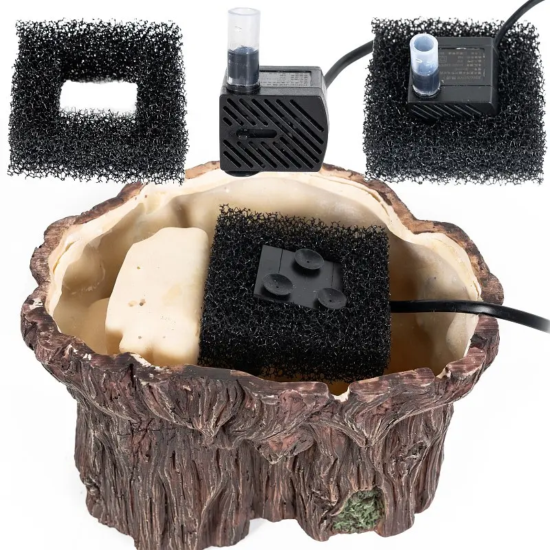 Декоративний фільтр-водоспад Repti-Zoo Turtle Filter Tree (GLB10) у формі кореня для амфібій і тераріумів до 70 літрів - фото 7