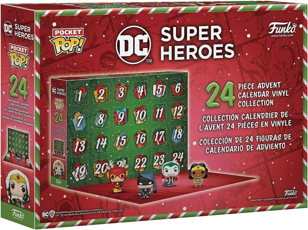 Ігровий набір Funko Pop! Advent Calendar DC Super Heroes Різдвяний Адвент календар Марвел Супер герої коміксів Funko 73077 - фото 4