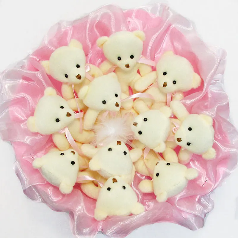 Букет из игрушек Мишки нежно-розовый 5347IT с 11ю игрушками. - фото 3