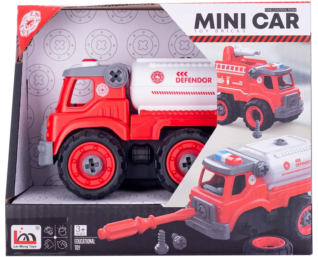 Конструктор DIY Spatial Creativity Пожарная цистерна LM9035, красный (CJ-1614180) - фото 5