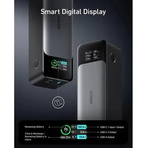 Зовнішній акумулятор Anker 737 Powercore 24000 мАг 140W (A1289) - фото 6