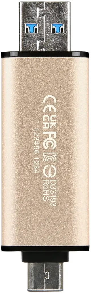 Накопитель 128GB USB 3.2 Type-A + Type-C JetFlash 930 R420/W400MB/s Черный Transcend teh0013382 - фото 5