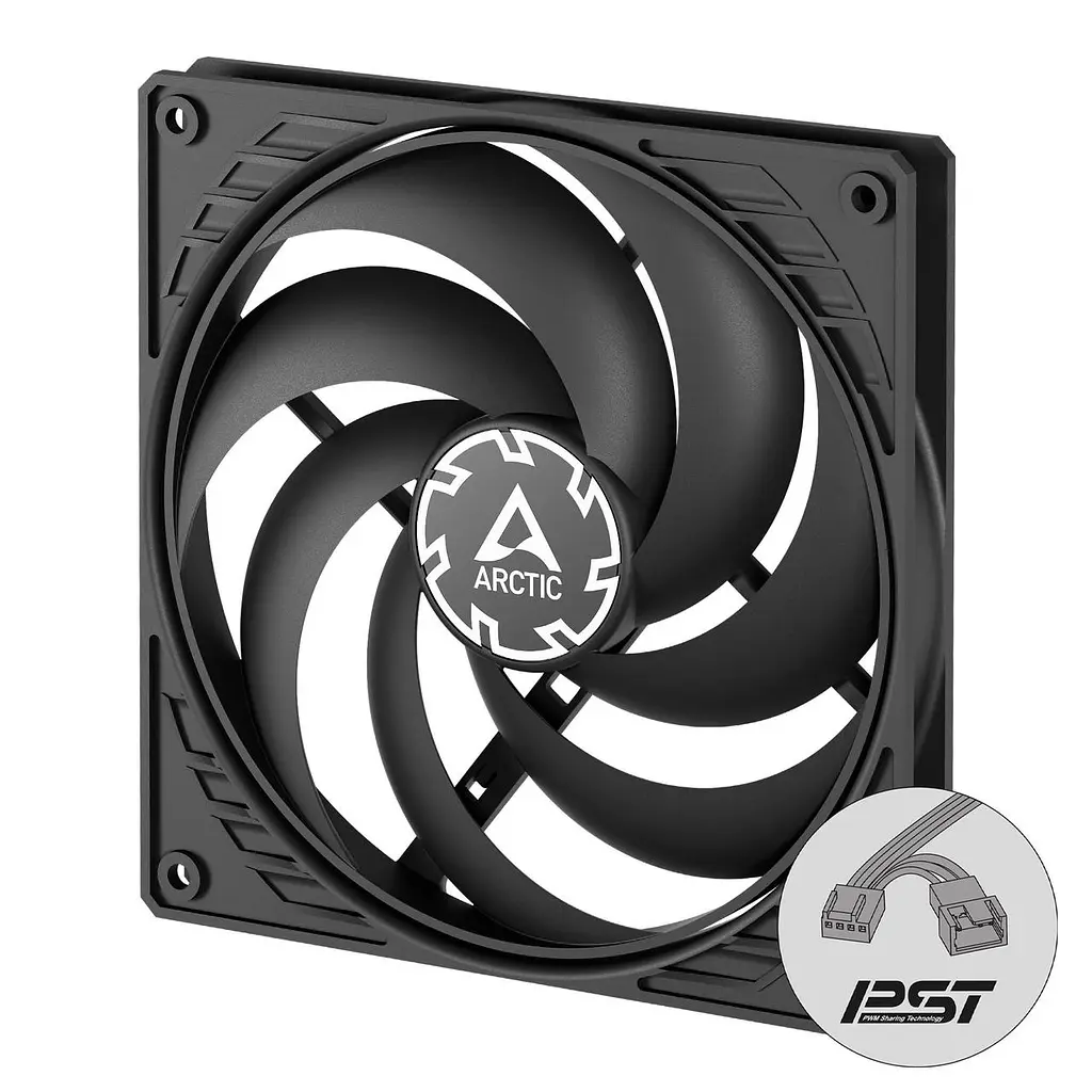 Корпусний вентилятор 140 мм Arctic P14 SLIM PWM PST ACFAN00268A Black - фото 2