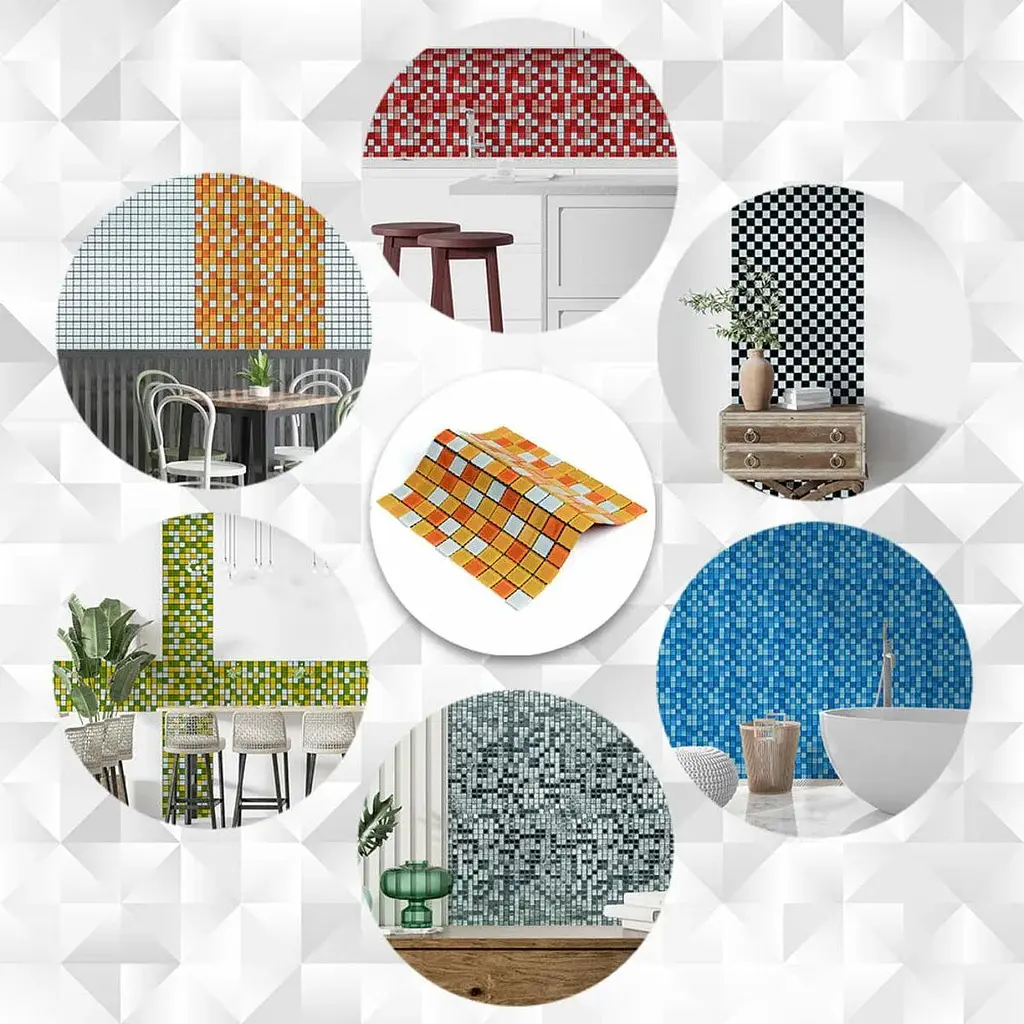 Мозаїка дзеркальна Wall Sticker 298х298х4.5мм Помаранчева SW-00002365 - фото 5