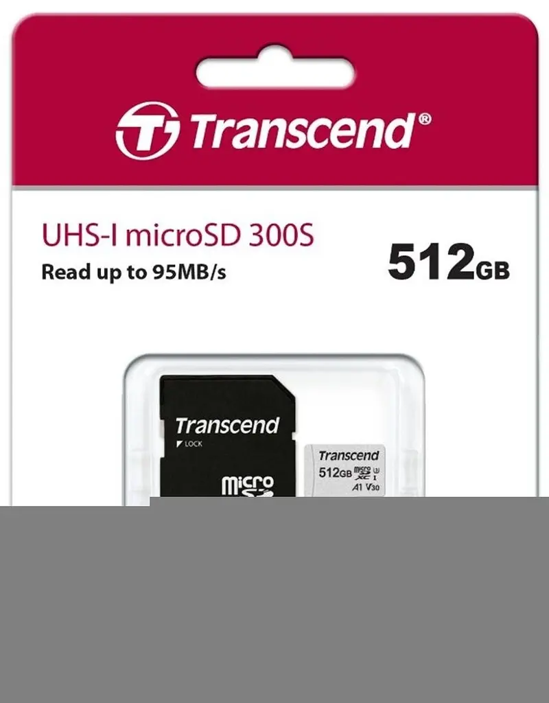 Карта пам'яті Transcend microSDXC 300S 512GB UHS-I (U3) + adapter SD (TS512GUSD300S-A) [71415] - фото 3