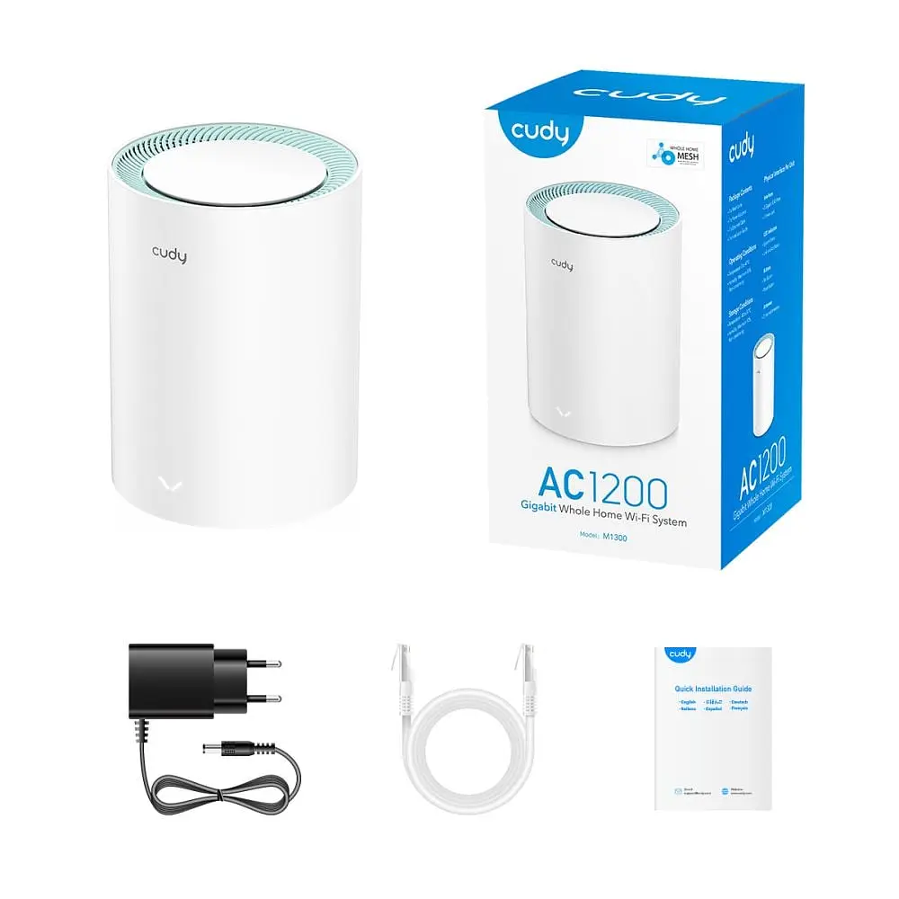 Маршрутизатор WiFi Mesh-система WiFi 5 Cudy M1300 (1-Pack) дводіапазонний гігабітний AC1200 (73-00517) - фото 4