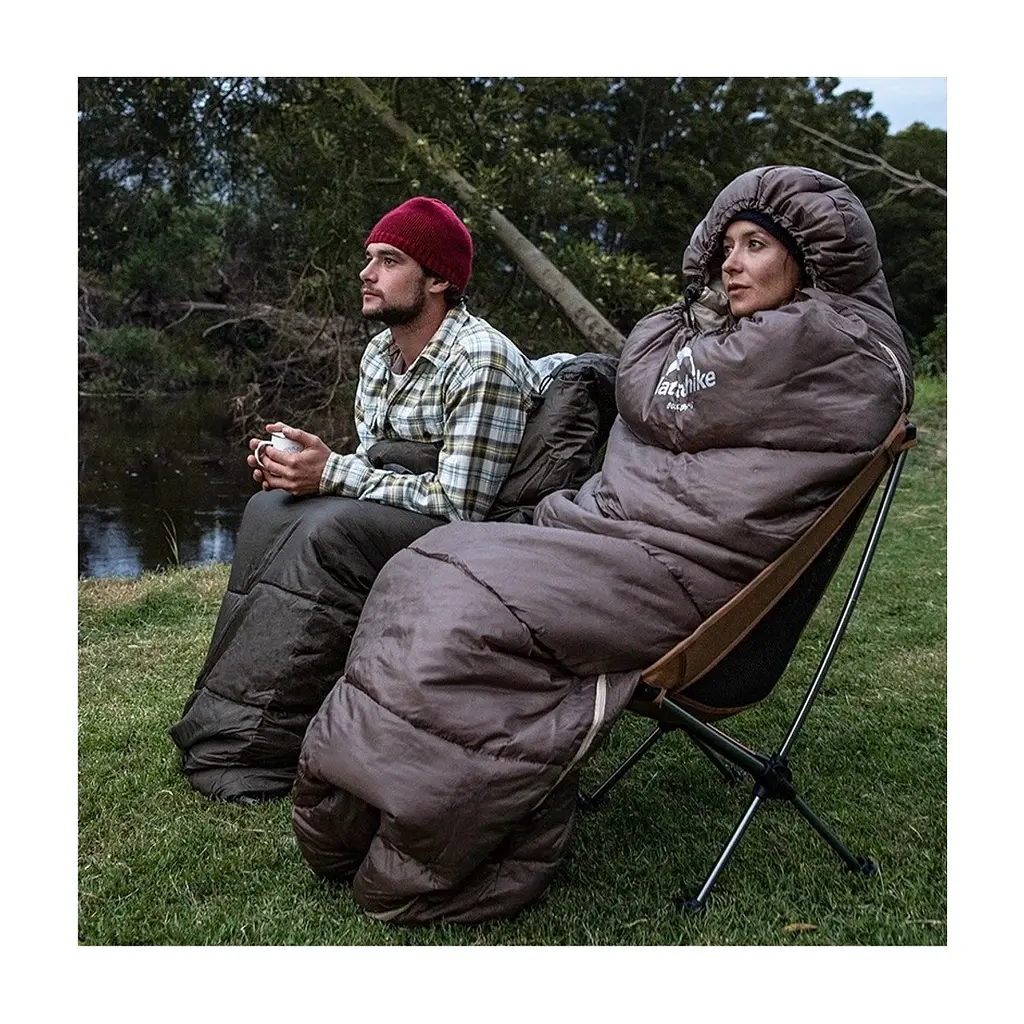 Спальний мішок Naturehike U350 NH20MSD07 Hollow Cotton Right Brown (6927595767221-R) - фото 7