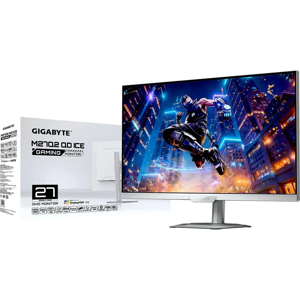 Монітор Gigabyte 27” M27Q2 QD ICE Gaming Monitor White QHD IPS 200Hz / OC 210Hz (M27Q2 QD ICE Gaming Monitor) - фото 8