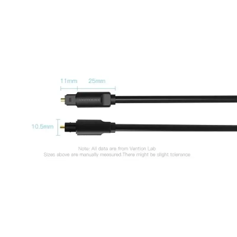 Кабель мультимедійний Optical Toslink 1.5m black Vention (BAEBG) - фото 11