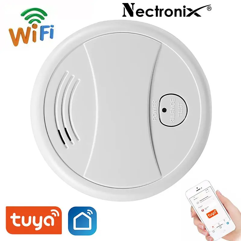 Датчик диму wifi пожежний датчик Nectronix G2-W, оповіщення на смартфон у додаток Tuya smart (100819) - фото 2