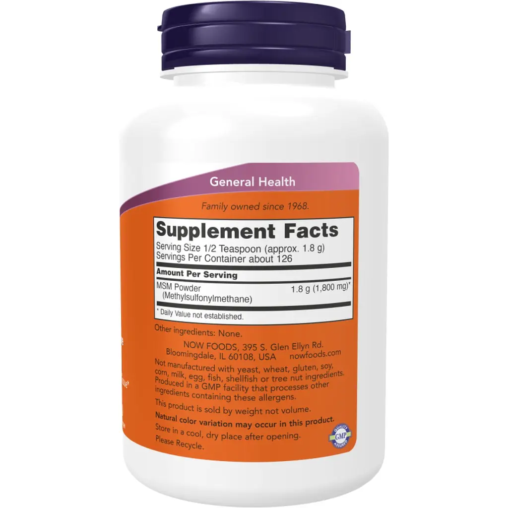 Метилсульфонилметан Now Foods MSM Pure Powder 227 г - фото 2