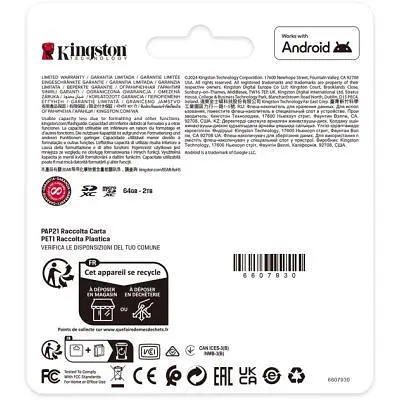 Карта пам'яті Kingston 512GB microSDXC class 10 UHS-I U3 V30 A1 Canvas Select Plus (SDCS3/512GB) - фото 3