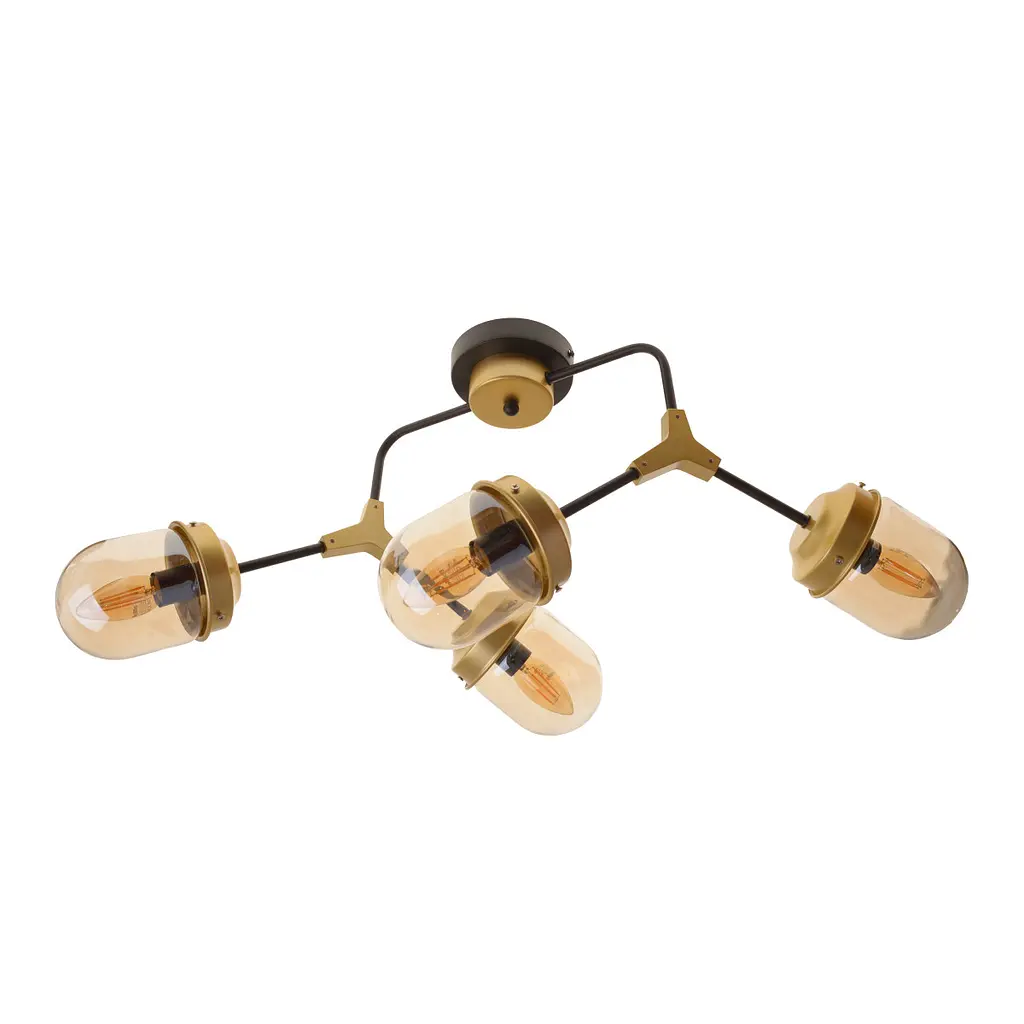 Люстра Brille потолочная лофт в спальню Е14 40W G (BL-804S/4) - фото 4