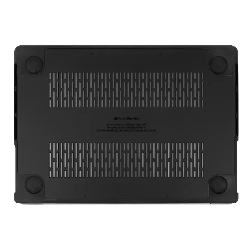 Чохол накладка для MacBook Air 15.3 M5/M4/M3/M2, чорна, Unit, з TPU+PC, протиударний, з вентиляційними отворами, відкритим доступом до всіх портів та роз"ємів, із захистом корпусу та від подряпин, ArmorStandart (ARM79469) - фото 2