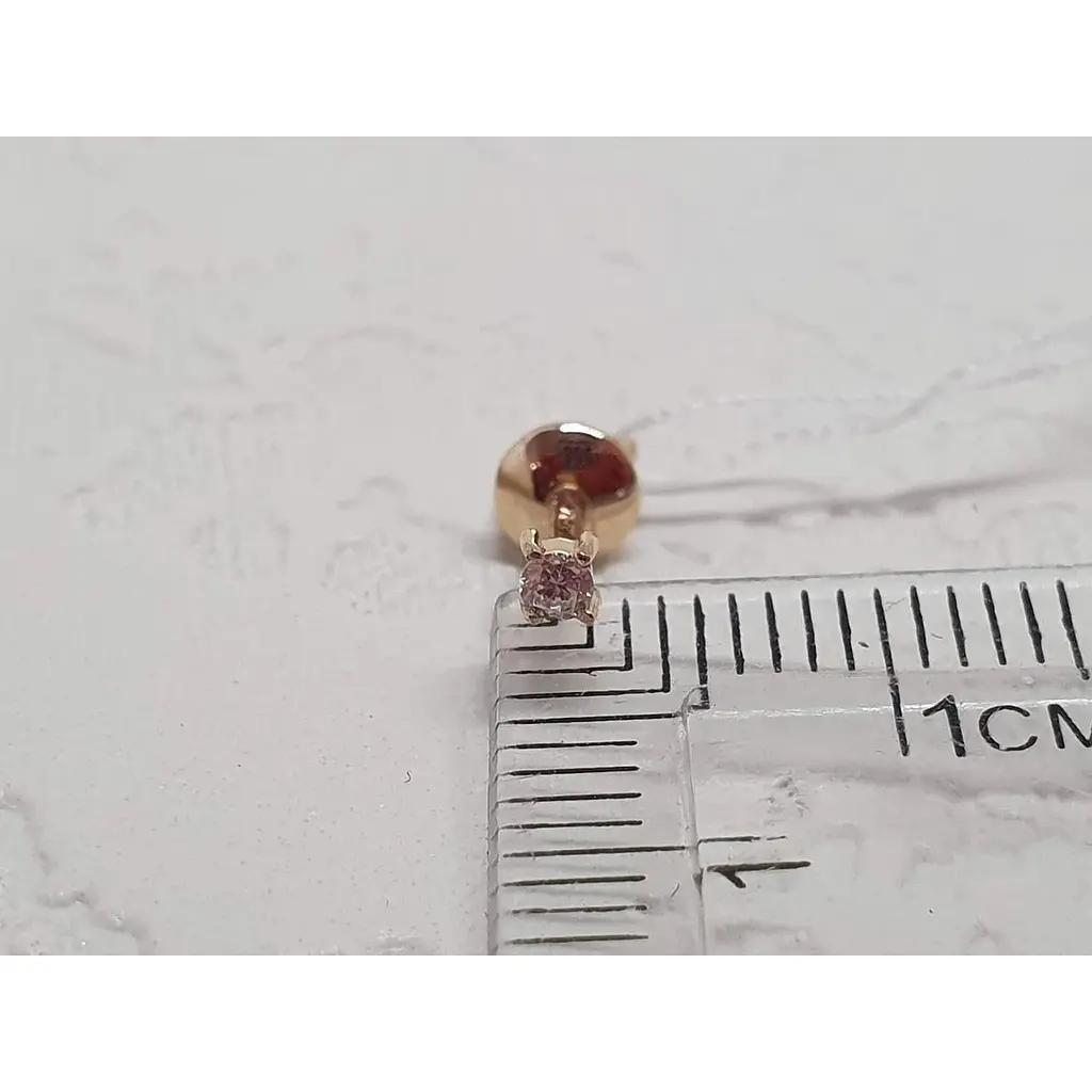 Золота моносережка-пуссета Всесвіт з фіанітом. 21711101.5 - фото 5